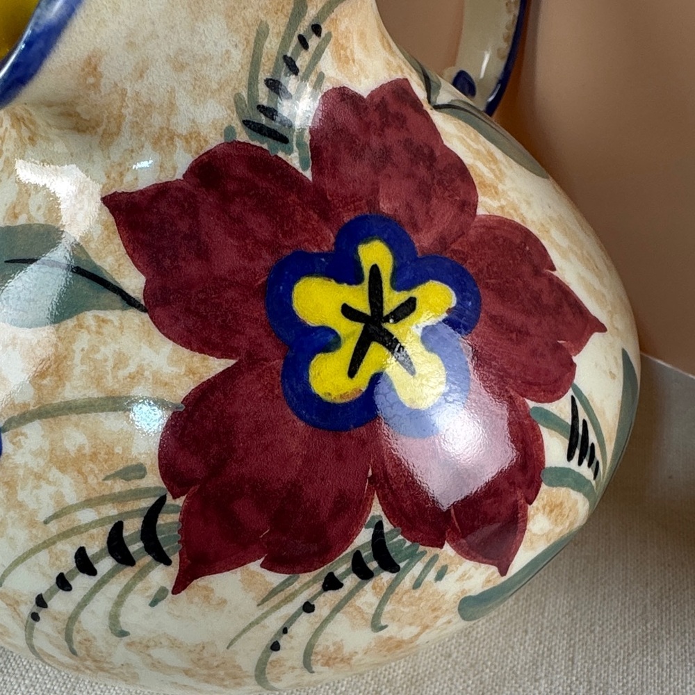 A vintage Zenith Gouda 'Astrid' pattern ceramic pitcher. - Picture 6 of 8